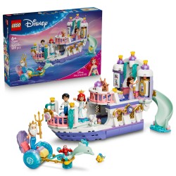 LEGO | Disney Princess 43299 La Barca Nuziale di Ariel, Giocattolo da La Sirenetta con 7 Minifigure, Regalo per Bambine 6+