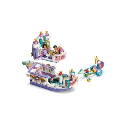LEGO | Disney Princess 43299 La Barca Nuziale di Ariel, Giocattolo da La Sirenetta con 7 Minifigure, Regalo per Bambine 6+