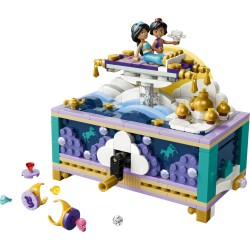 LEGO | Disney Princess 43295 Box Gioielli di Jasmine, Giocattolo di Aladdin, 2 Mini Bamboline, 2 Anelli e Lampada, Regalo 6+