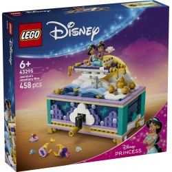 LEGO | Disney Princess 43295 Box Gioielli di Jasmine, Giocattolo di Aladdin, 2 Mini Bamboline, 2 Anelli e Lampada, Regalo 6+