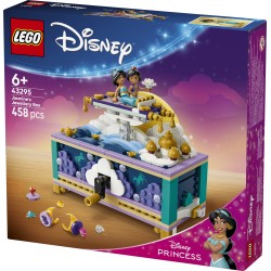 LEGO | Disney Princess 43295 Box Gioielli di Jasmine, Giocattolo di Aladdin, 2 Mini Bamboline, 2 Anelli e Lampada, Regalo 6+