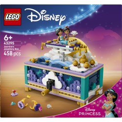 LEGO | Disney Princess 43295 Box Gioielli di Jasmine, Giocattolo di Aladdin, 2 Mini Bamboline, 2 Anelli e Lampada, Regalo 6+