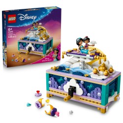 LEGO | Disney Princess 43295 Box Gioielli di Jasmine, Giocattolo di Aladdin, 2 Mini Bamboline, 2 Anelli e Lampada, Regalo 6+
