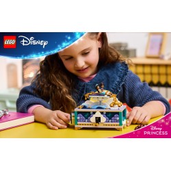 LEGO | Disney Princess 43295 Box Gioielli di Jasmine, Giocattolo di Aladdin, 2 Mini Bamboline, 2 Anelli e Lampada, Regalo 6+