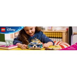 LEGO | Disney Princess 43295 Box Gioielli di Jasmine, Giocattolo di Aladdin, 2 Mini Bamboline, 2 Anelli e Lampada, Regalo 6+