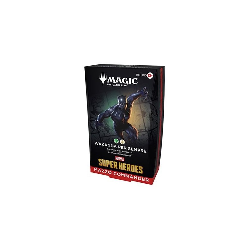 Wizards Of The Coast - Magic The Gathering - Marvel Super Heroes - Commander Decks - Wakanda Per Sempre - ITA
