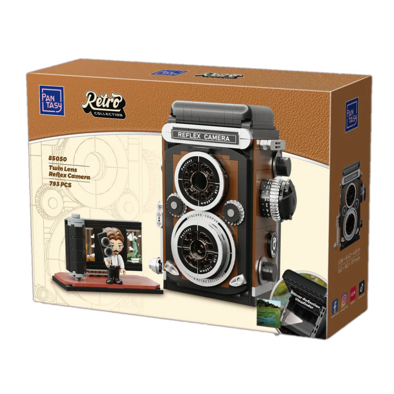 Pantasy 85050 - Retro'- Fotocamera Reflex a doppia Lente