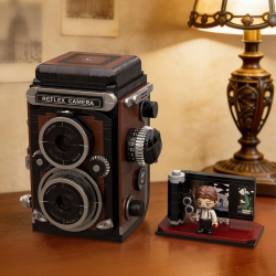 Pantasy 85050 - Retro'- Fotocamera Reflex a doppia Lente