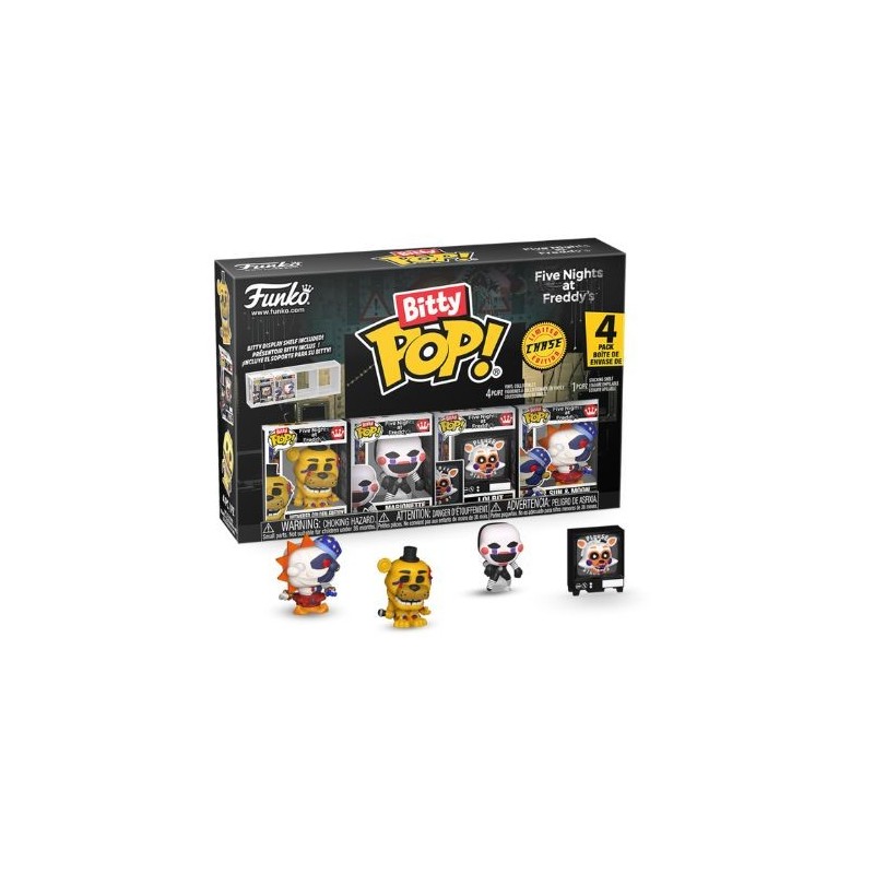 Bitty Pop! - FNAF Five Night at Freddy's - Withered Golden Freddy 4 pack