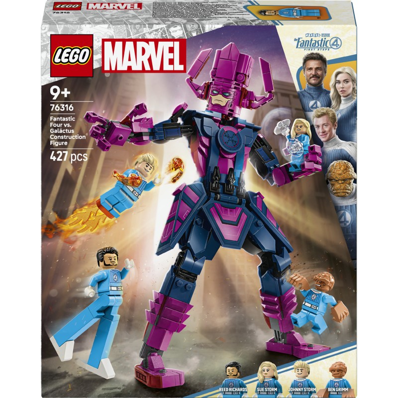 LEGO | Marvel 76316 Fantastici Quattro Contro Personaggio Costruibile di Galactus, Giocattolo con Minifigure per Bambini 9+