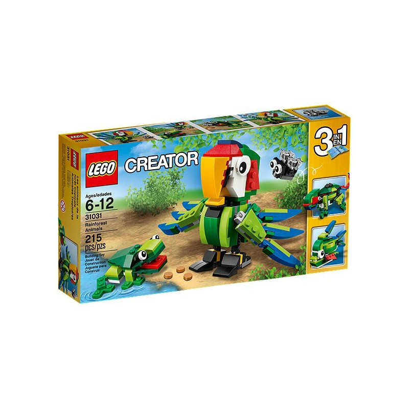LEGO 31031 Creator Animali della foresta pluviale - Usato con istruzioni originali