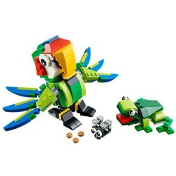 LEGO 31031 Creator Animali della foresta pluviale - Usato con istruzioni originali