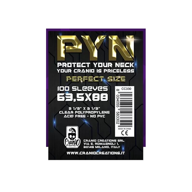 Cranio Creations - PYN 100 Bustine Protettive - 63.5 x 88 MM Perfect Size