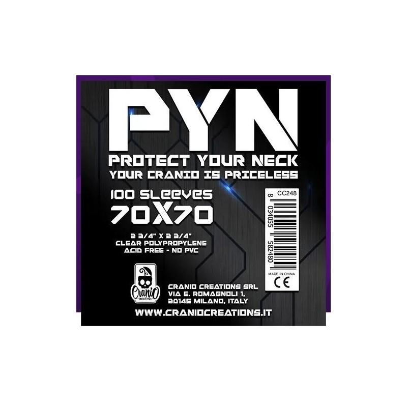 Cranio Creations - PYN 100 Bustine Protettive - 70 x 70 MM