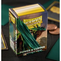 Dragon Shield - 100 Standard Size Matte Dual Sleeves - Power & Copper