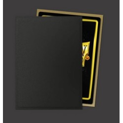 Dragon Shield - 100 Standard Size Matte Dual Sleeves - Black & Gold