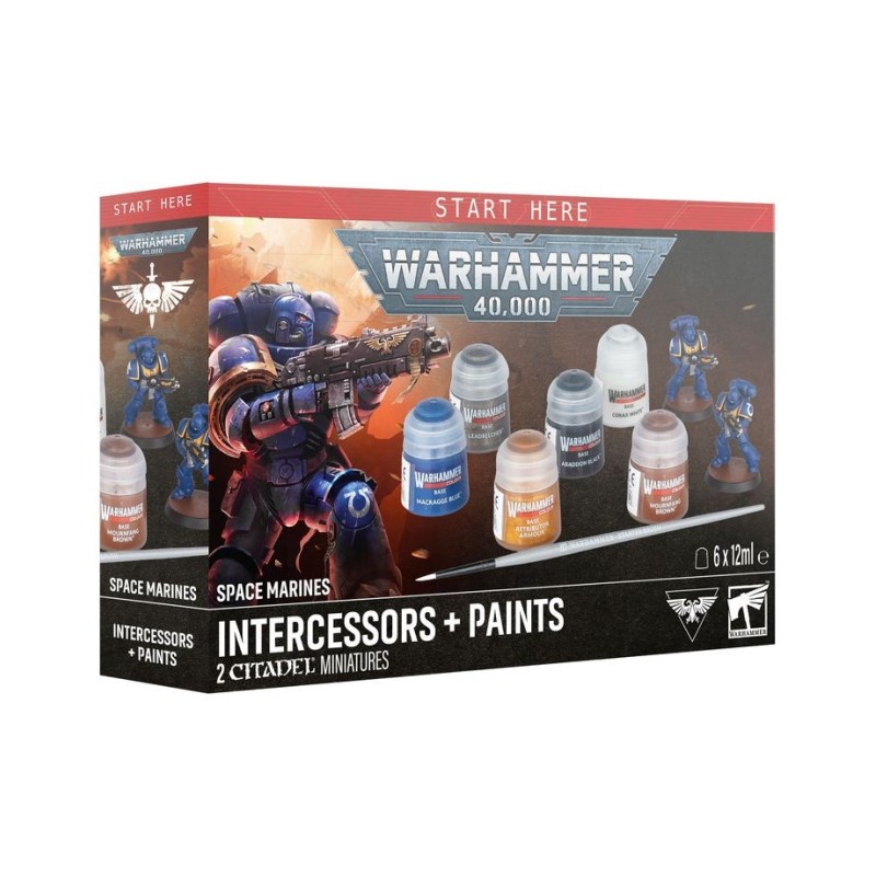 Games Workshop - Warhammer 40.000 - Space Marines: Intercessor + Colori