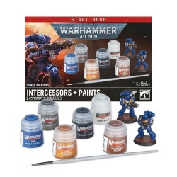 Games Workshop - Warhammer 40.000 - Space Marines: Intercessor + Colori
