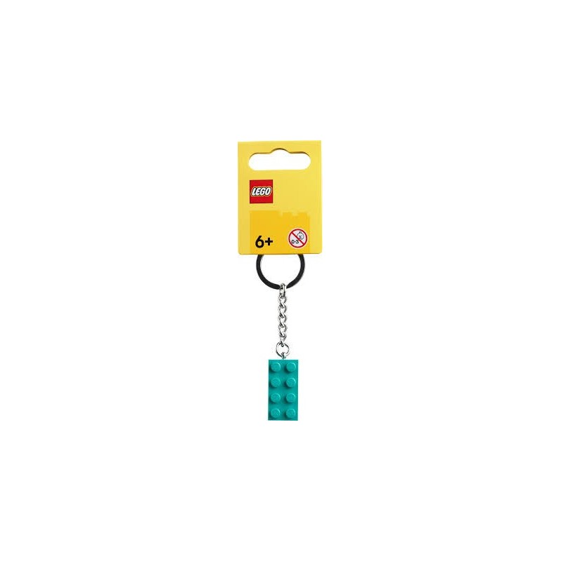 LEGO Portachiavi Keychain Brick 2x4 dark torquoise 854303