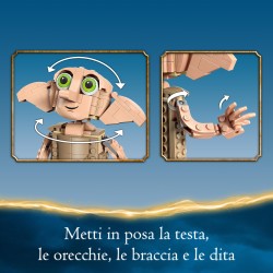 LEGO Harry Potter 76421 Dobby l'Elfo Domestico, Modello Snodabile di Personaggio Iconico, Gioco da Collezione, Regalo 8+ Anni