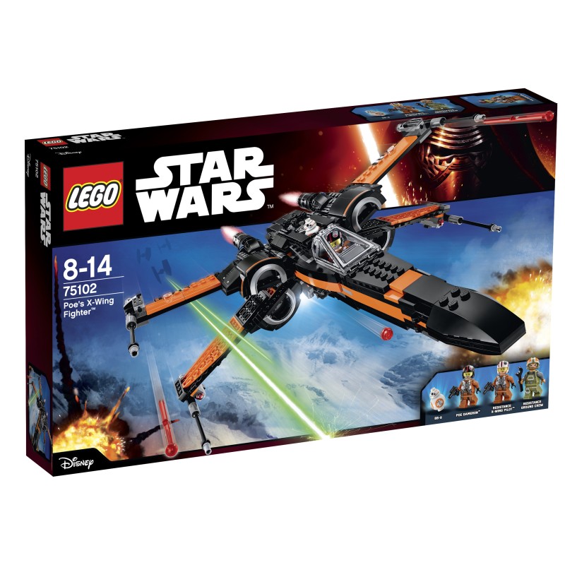 LEGO 75102 Star Wars Poe's X-Wing Fighter - Usato con scatola ed istruzioni