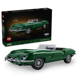 LEGO Icons 11381 Jaguar E-Type, Modellino per Adulti di Auto con Motore 6 Cilindri e Kit di Attrezzi, Regalo da Collezione