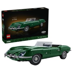 LEGO Icons 11381 Jaguar E-Type, Modellino per Adulti di Auto con Motore 6 Cilindri e Kit di Attrezzi, Regalo da Collezione