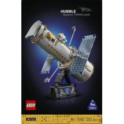 LEGO Icons 11382 Telescopio Spaziale Hubble, Kit di Modellismo STEM 3D per Adulti, Regalo Fai da Te per i Fan dell'Astronomia