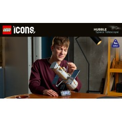 LEGO Icons 11382 Telescopio Spaziale Hubble, Kit di Modellismo STEM 3D per Adulti, Regalo Fai da Te per i Fan dell'Astronomia
