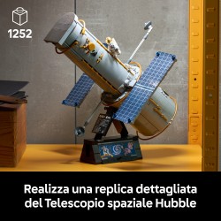 LEGO Icons 11382 Telescopio Spaziale Hubble, Kit di Modellismo STEM 3D per Adulti, Regalo Fai da Te per i Fan dell'Astronomia