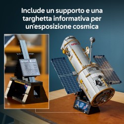 LEGO Icons 11382 Telescopio Spaziale Hubble, Kit di Modellismo STEM 3D per Adulti, Regalo Fai da Te per i Fan dell'Astronomia