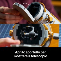LEGO Icons 11382 Telescopio Spaziale Hubble, Kit di Modellismo STEM 3D per Adulti, Regalo Fai da Te per i Fan dell'Astronomia