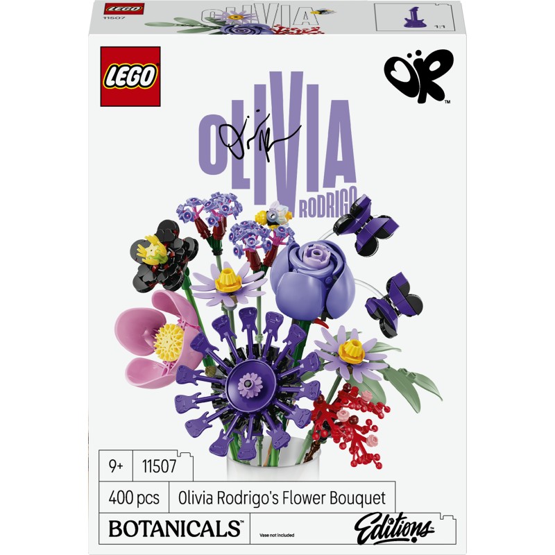 LEGO Botanicals & Editions 11507 Bouquet di Fiori di Olivia Rodrigo con 11 Fiori Artificiali, Idea Regalo per Bambine da 9+
