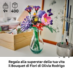 LEGO Botanicals & Editions 11507 Bouquet di Fiori di Olivia Rodrigo con 11 Fiori Artificiali, Idea Regalo per Bambine da 9+
