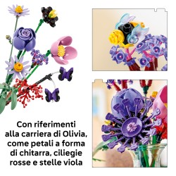 LEGO Botanicals & Editions 11507 Bouquet di Fiori di Olivia Rodrigo con 11 Fiori Artificiali, Idea Regalo per Bambine da 9+