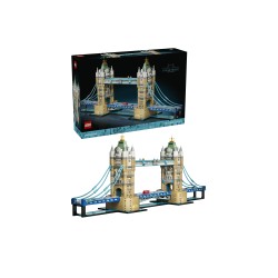 LEGO Architecture 21067 Tower Bridge, Kit Modellismo per Adulti Fai da Te, Miniatura Monumento 3D, Idea Regalo da Collezione