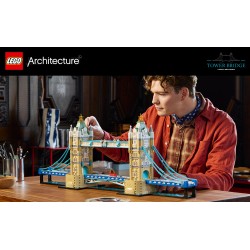 LEGO Architecture 21067 Tower Bridge, Kit Modellismo per Adulti Fai da Te, Miniatura Monumento 3D, Idea Regalo da Collezione