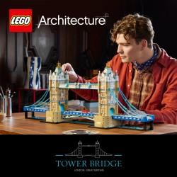 LEGO Architecture 21067 Tower Bridge, Kit Modellismo per Adulti Fai da Te, Miniatura Monumento 3D, Idea Regalo da Collezione