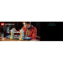 LEGO Architecture 21067 Tower Bridge, Kit Modellismo per Adulti Fai da Te, Miniatura Monumento 3D, Idea Regalo da Collezione