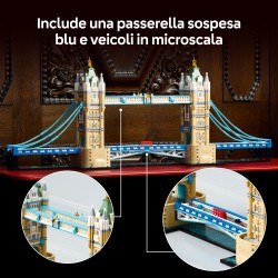 LEGO Architecture 21067 Tower Bridge, Kit Modellismo per Adulti Fai da Te, Miniatura Monumento 3D, Idea Regalo da Collezione