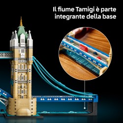 LEGO Architecture 21067 Tower Bridge, Kit Modellismo per Adulti Fai da Te, Miniatura Monumento 3D, Idea Regalo da Collezione