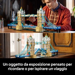 LEGO Architecture 21067 Tower Bridge, Kit Modellismo per Adulti Fai da Te, Miniatura Monumento 3D, Idea Regalo da Collezione
