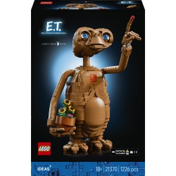 LEGO Ideas 21370 E.T. the Extra-Terrestrial, Kit Modellismo per Adulti con Figura Aliena, Fiori Finti e Mattoncino Luminoso