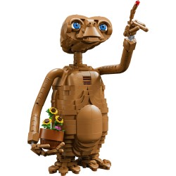 LEGO Ideas 21370 E.T. the Extra-Terrestrial, Kit Modellismo per Adulti con Figura Aliena, Fiori Finti e Mattoncino Luminoso