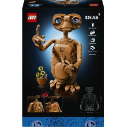 LEGO Ideas 21370 E.T. the Extra-Terrestrial, Kit Modellismo per Adulti con Figura Aliena, Fiori Finti e Mattoncino Luminoso