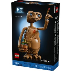 LEGO Ideas 21370 E.T. the Extra-Terrestrial, Kit Modellismo per Adulti con Figura Aliena, Fiori Finti e Mattoncino Luminoso
