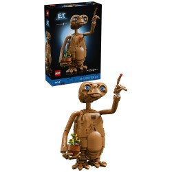 LEGO Ideas 21370 E.T. the Extra-Terrestrial, Kit Modellismo per Adulti con Figura Aliena, Fiori Finti e Mattoncino Luminoso