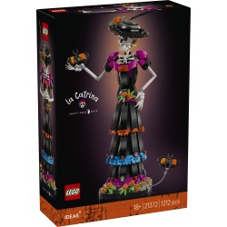 LEGO Ideas 21372 La Catrina, Kit Modellismo per Adulti con Scheletro, Fiori Finti e Farfalle Monarca, Idea Regalo Fai da Te
