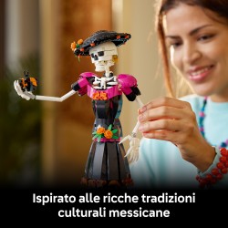 LEGO Ideas 21372 La Catrina, Kit Modellismo per Adulti con Scheletro, Fiori Finti e Farfalle Monarca, Idea Regalo Fai da Te