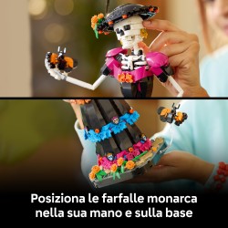 LEGO Ideas 21372 La Catrina, Kit Modellismo per Adulti con Scheletro, Fiori Finti e Farfalle Monarca, Idea Regalo Fai da Te
